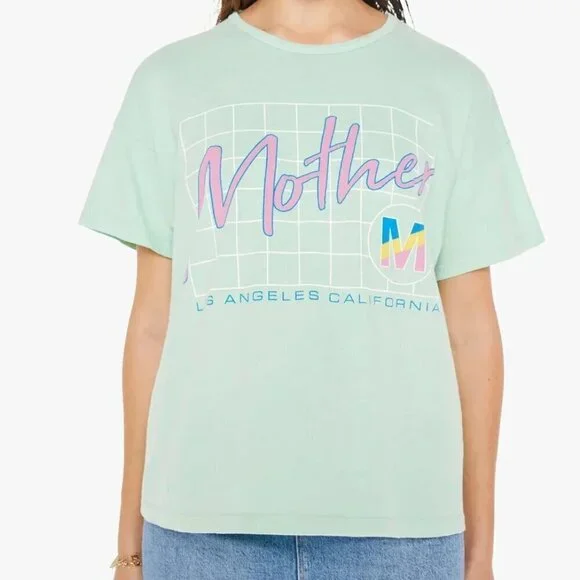 MOTHER Tops Nwt Mother Denim The Big Deal Graphic Tee In Retro - Main Image